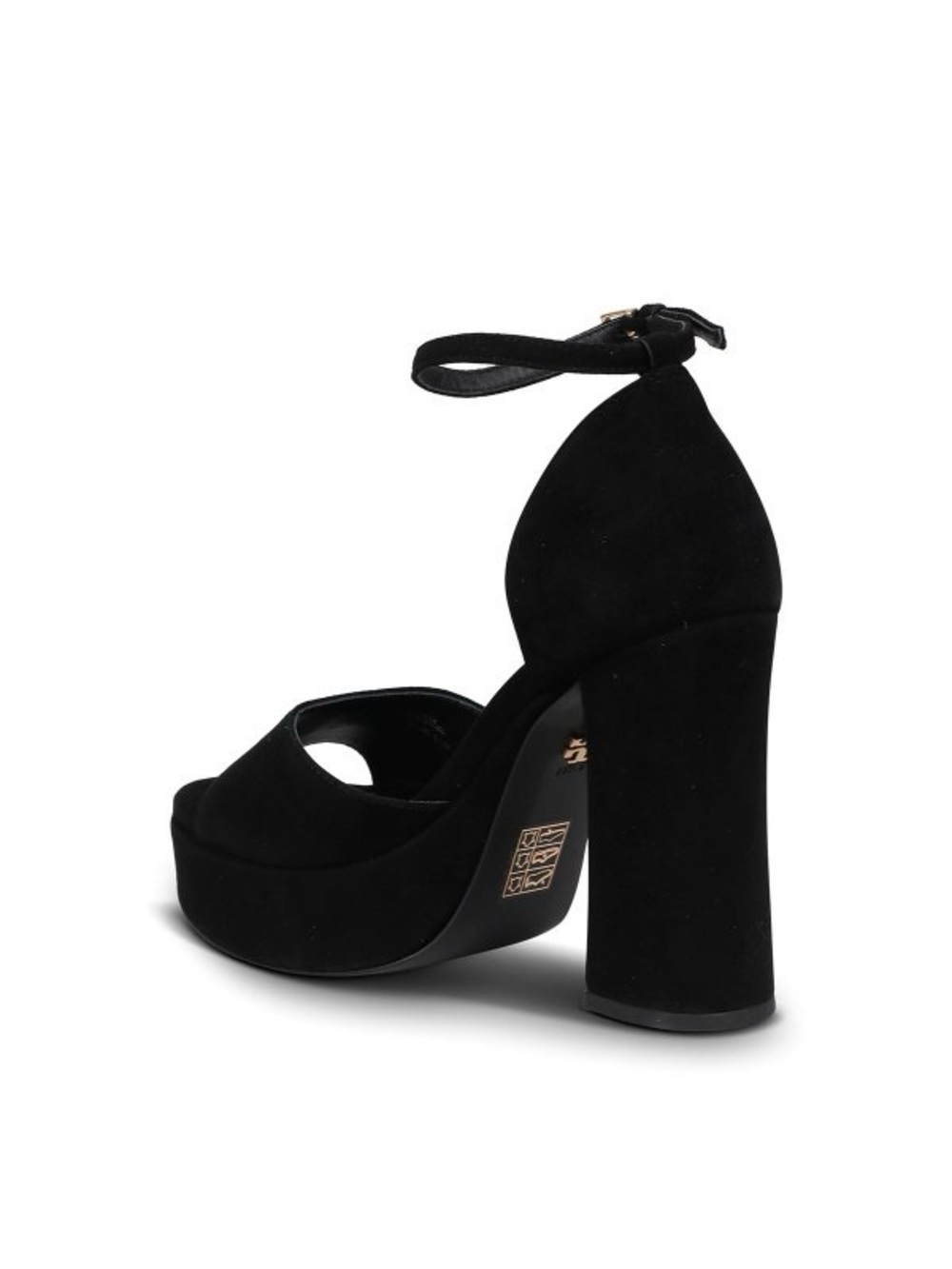 Tory Burch Black Suede Platform Block Heel Sandals, Size 11 - Picture 3 of 11